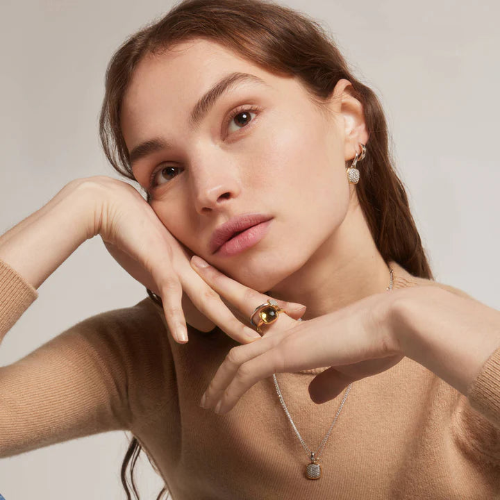 TISENTO TWO-TONED CZ PENDANT