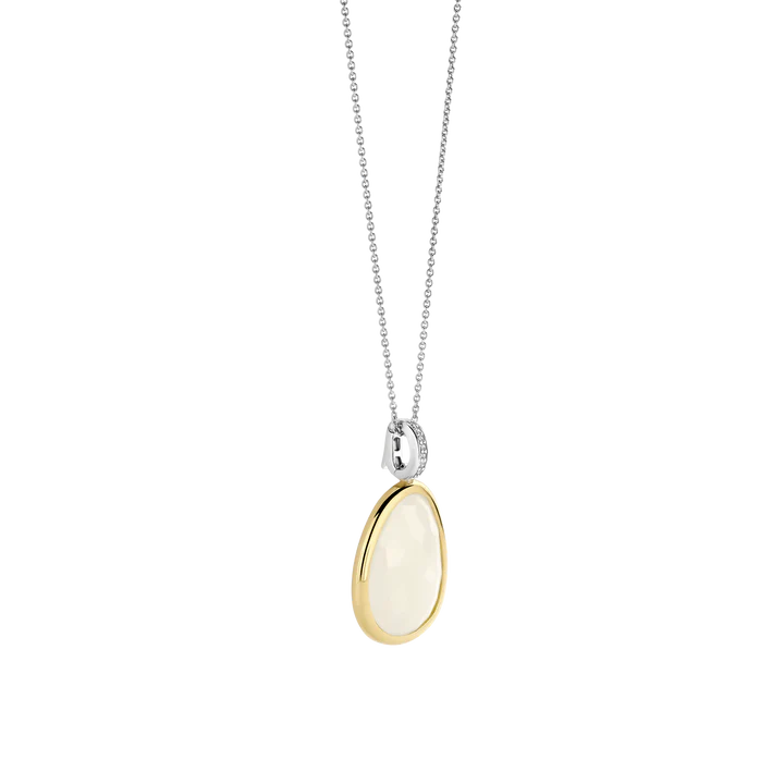 TISENTO MILKY WHITE PEBBLE PENDANT
