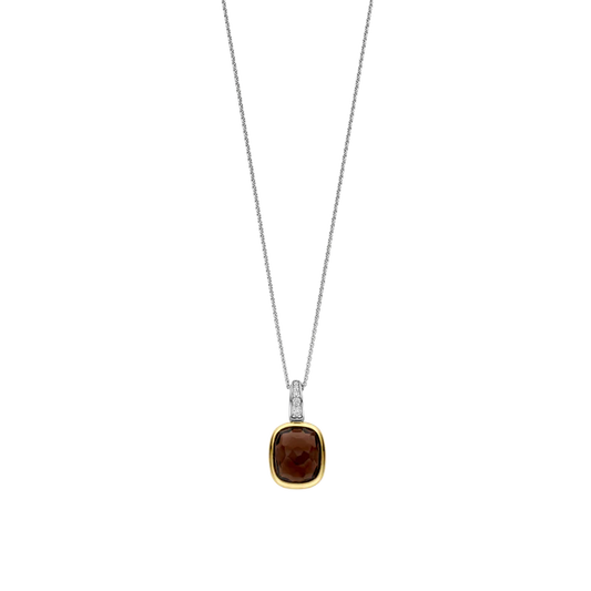 TISENTO SMOKY BROWN CZ PENDANT