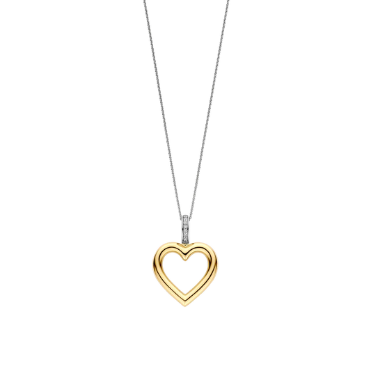 TISENTO GOLD OPEN HEART PENDANT