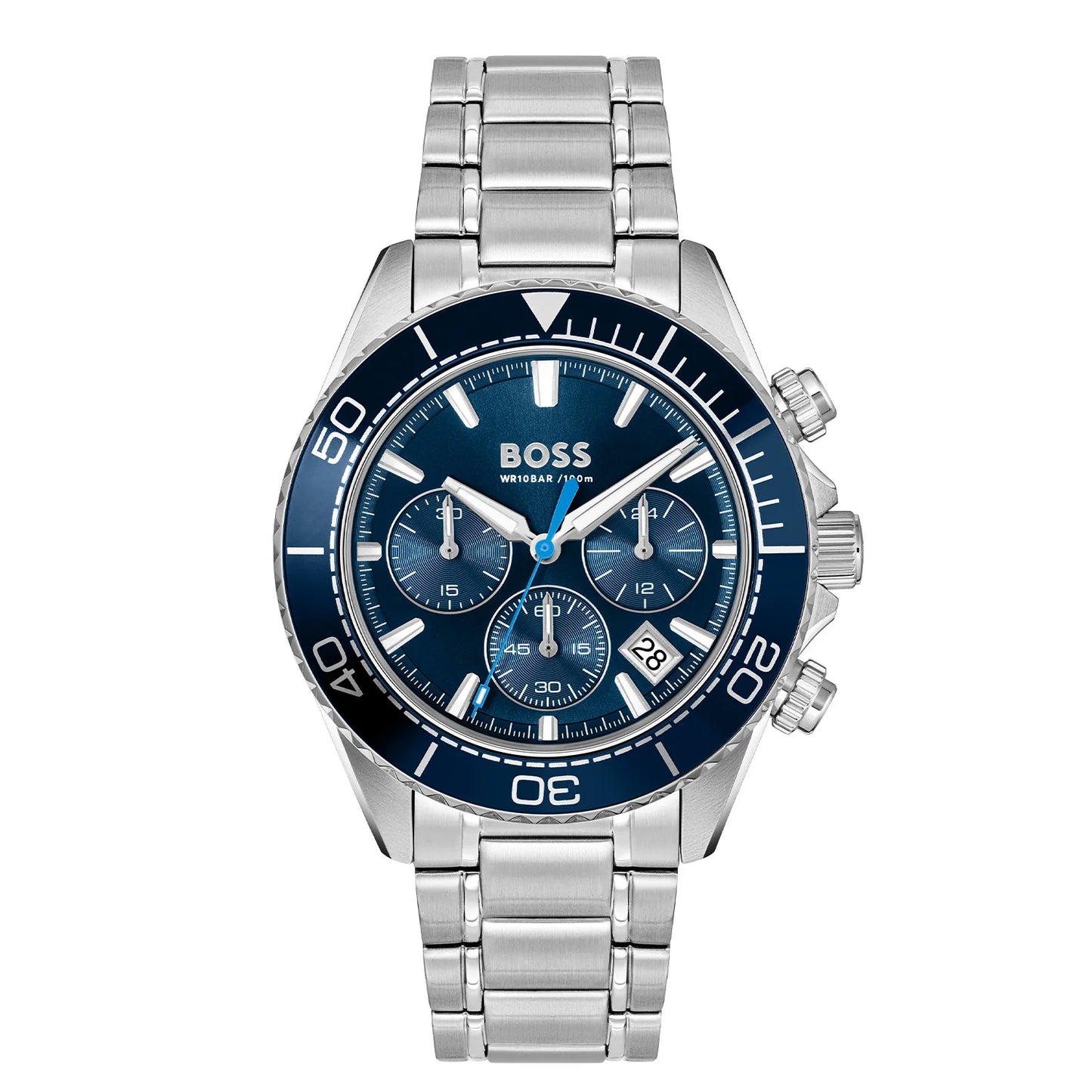 BOSS SEALINER BLUE CHRONO GENTS STAINLESS STEEL WATCH