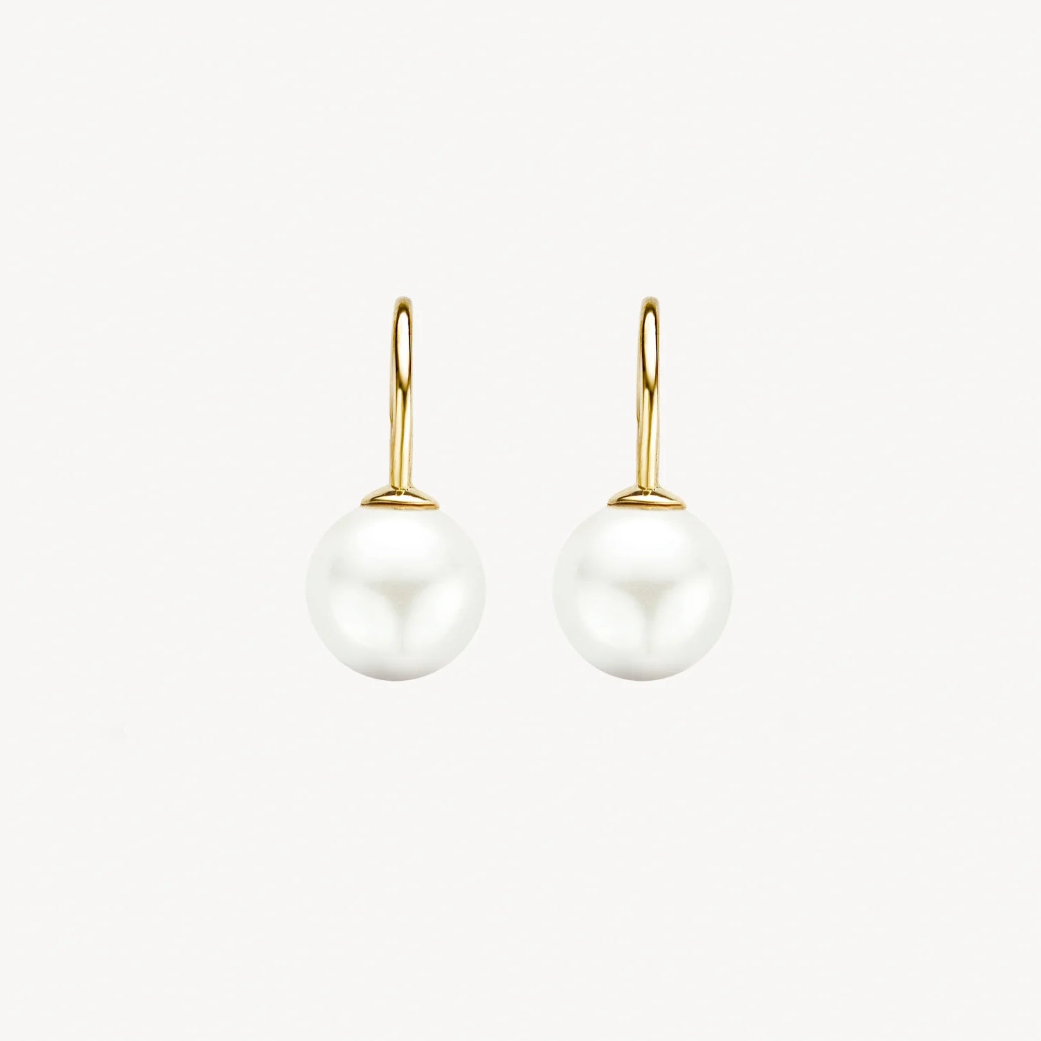 14CT YG SWAROVSKI PEARL DROP EARRINGS