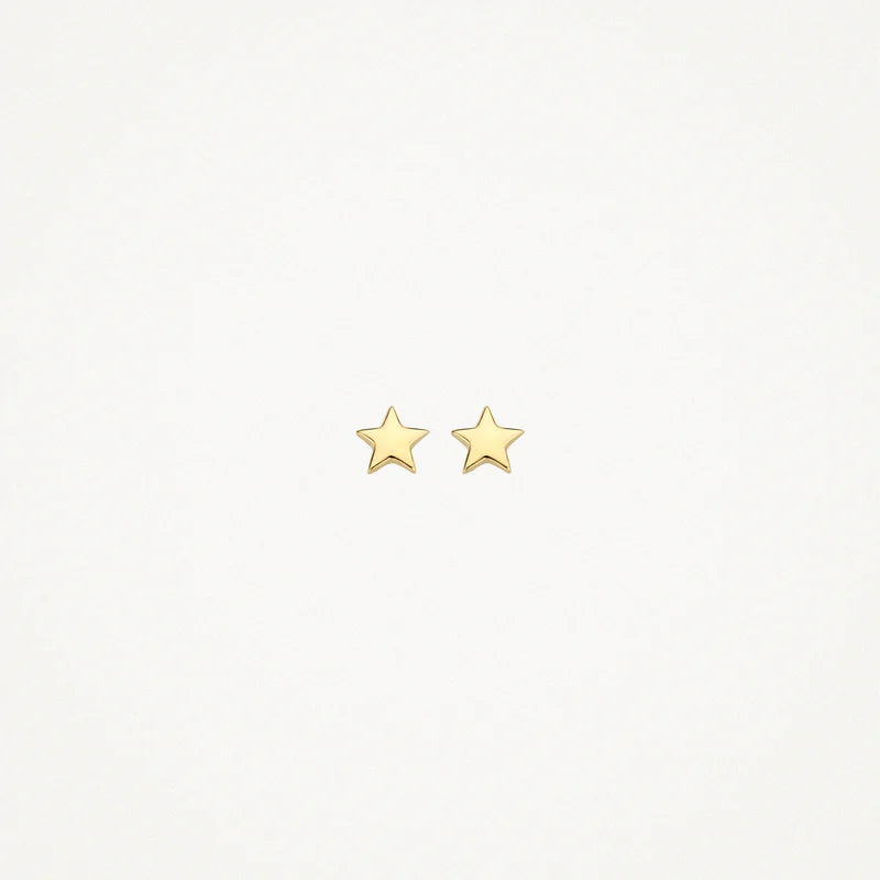 BLUSH 14CT YG STAR EARRINGS