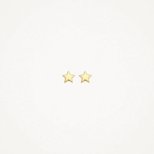 BLUSH 14CT YG STAR EARRINGS