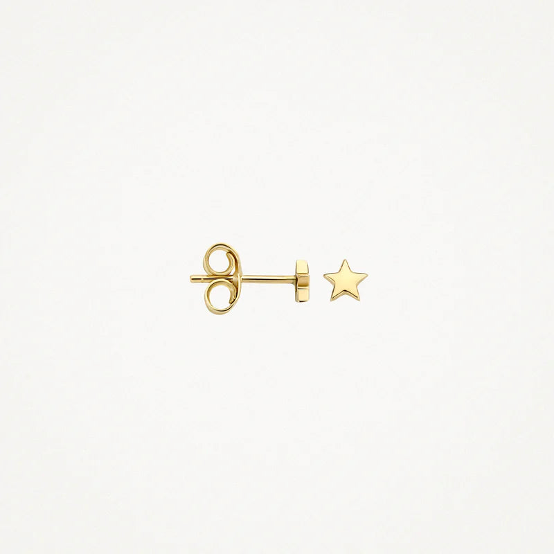 BLUSH 14CT YG STAR EARRINGS