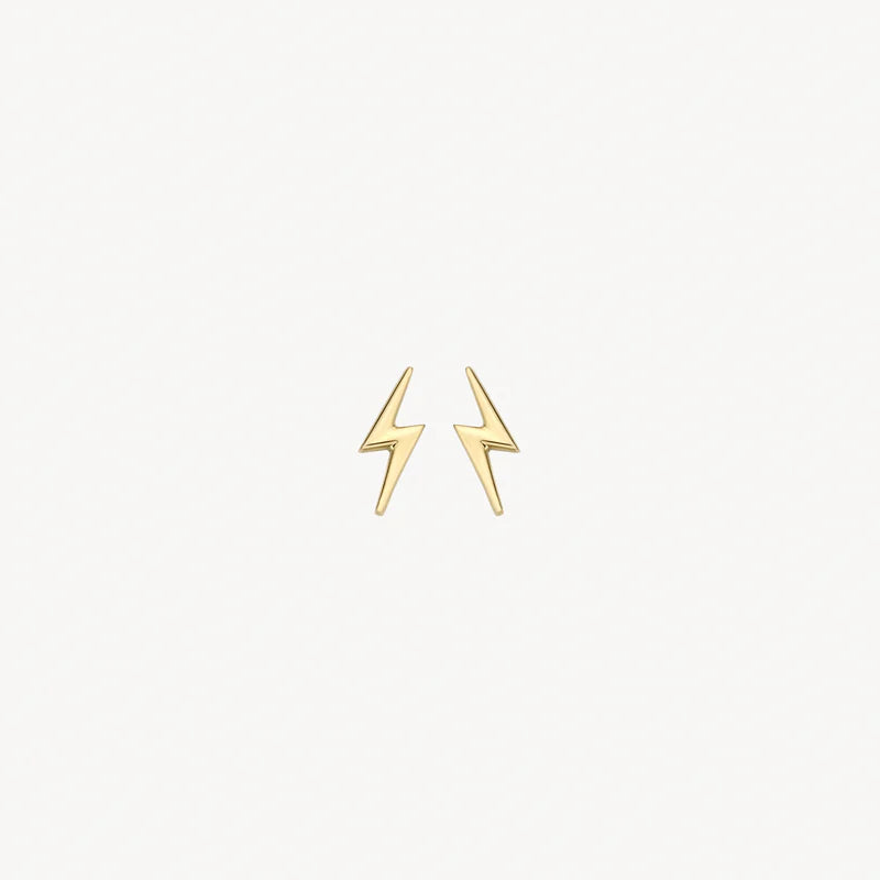 BLUSH 14CT YG LIGHTNING BOLT EARRINGS