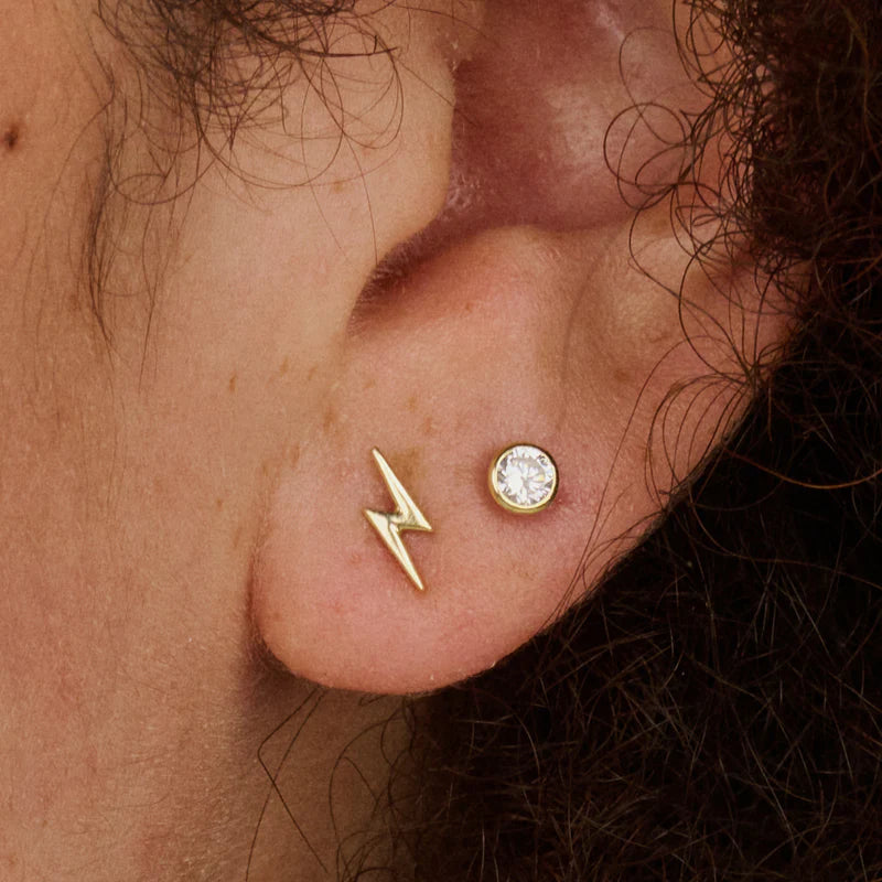 BLUSH 14CT YG CZ STUD EARRINGS