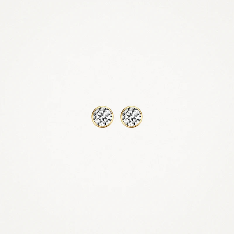 BLUSH 14CT YG CZ EARRINGS