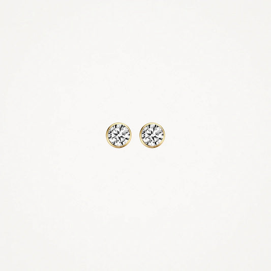 BLUSH 14CT YG CZ EARRINGS