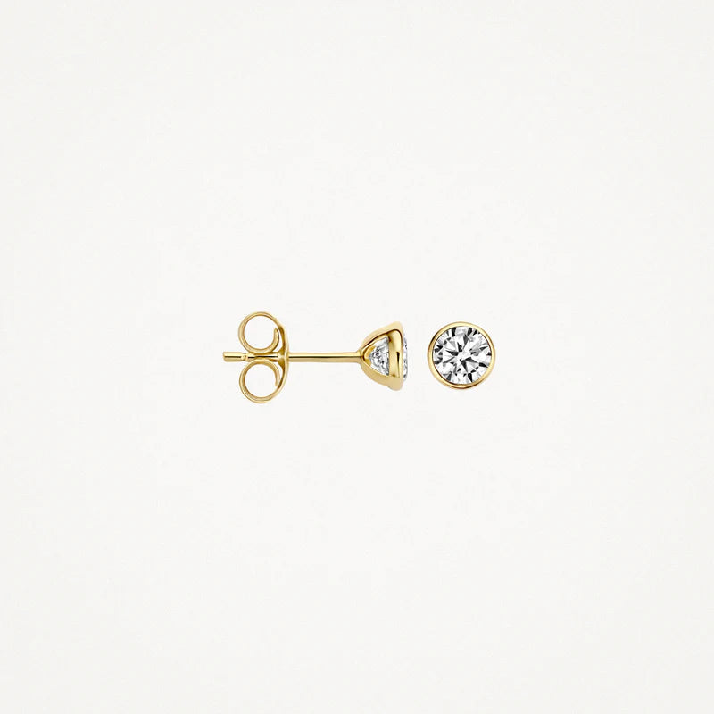 BLUSH 14CT YG CZ EARRINGS