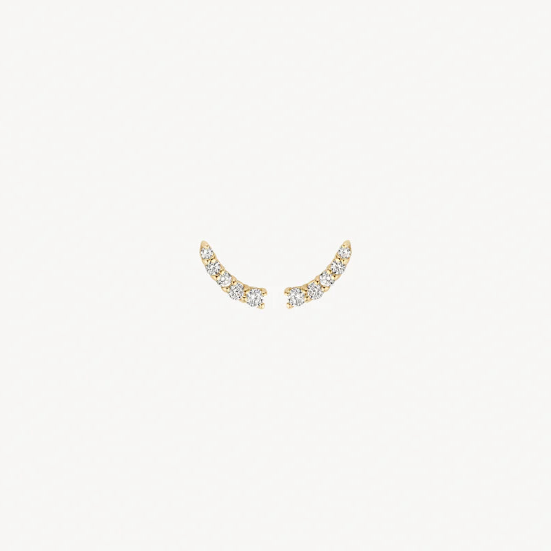 BLUSH 14CT YG CZ EARRINGS