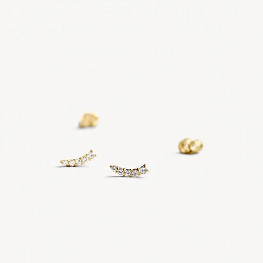 BLUSH 14CT YG CZ EARRINGS