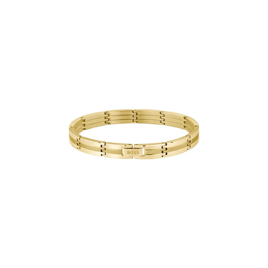 BOSS BROOKS GENTS GOLD STAINLESS STEEL BRACELET