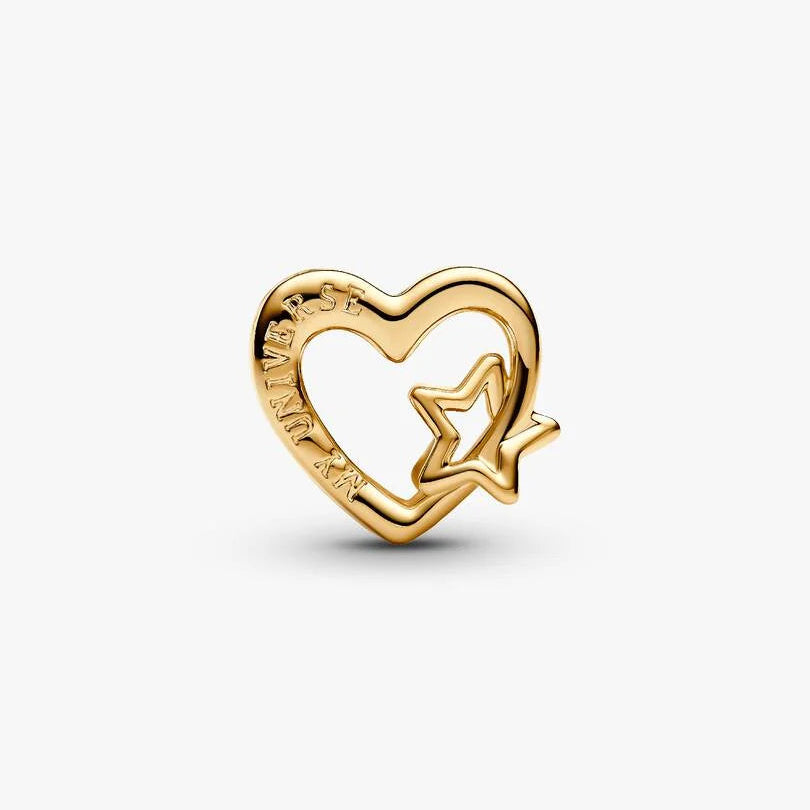 Openwork Family Heart & Star Pandora Charm