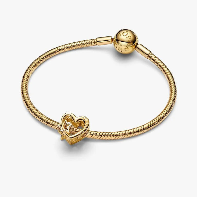 Openwork Family Heart & Star Pandora Charm