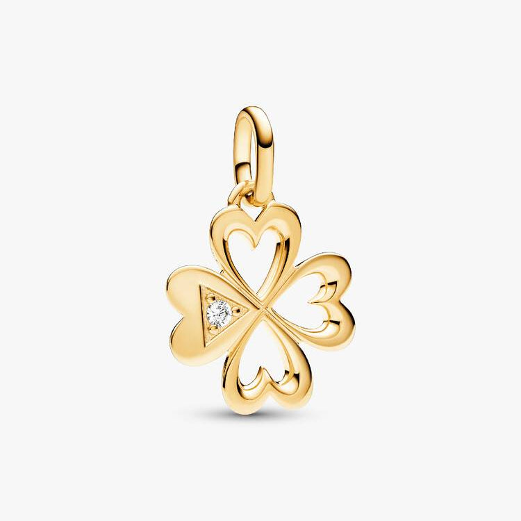 Pandora ME Heart Four-leaf Clover Medallion Charm