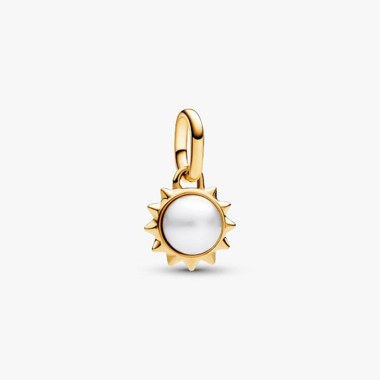 Pandora ME Treated Freshwater Cultured Pearl Sun Mini Dangle Charm