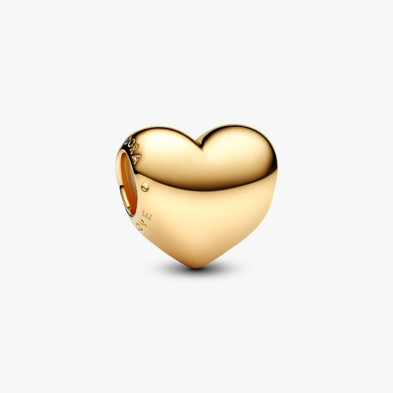 Pandora Engravable heart 14k gold-plated Charm