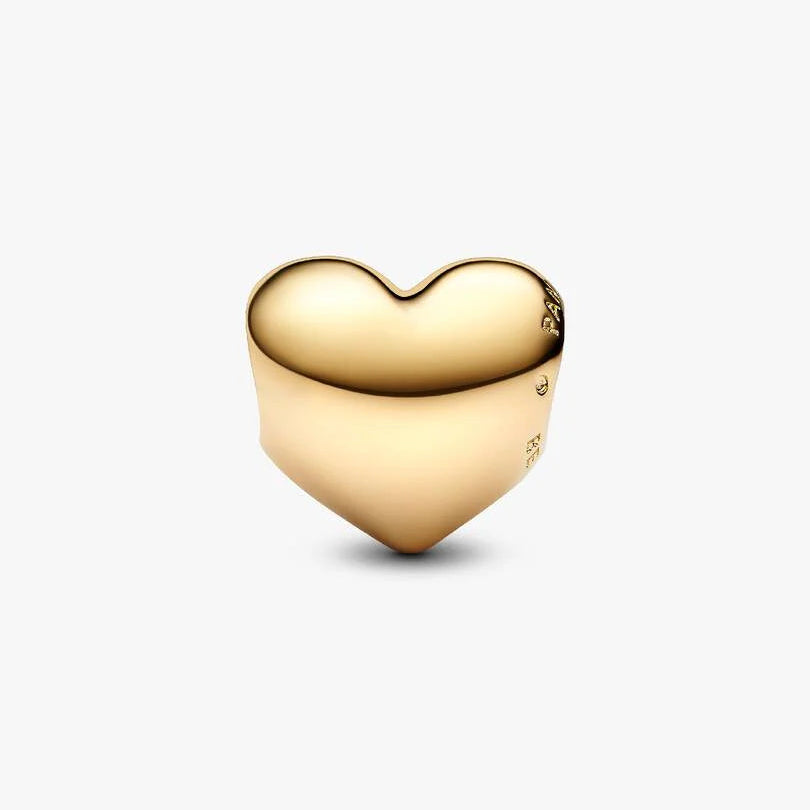Pandora Engravable heart 14k gold-plated Charm