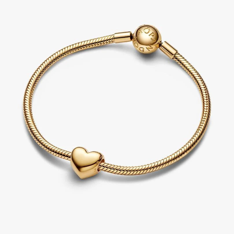 Pandora Engravable heart 14k gold-plated Charm