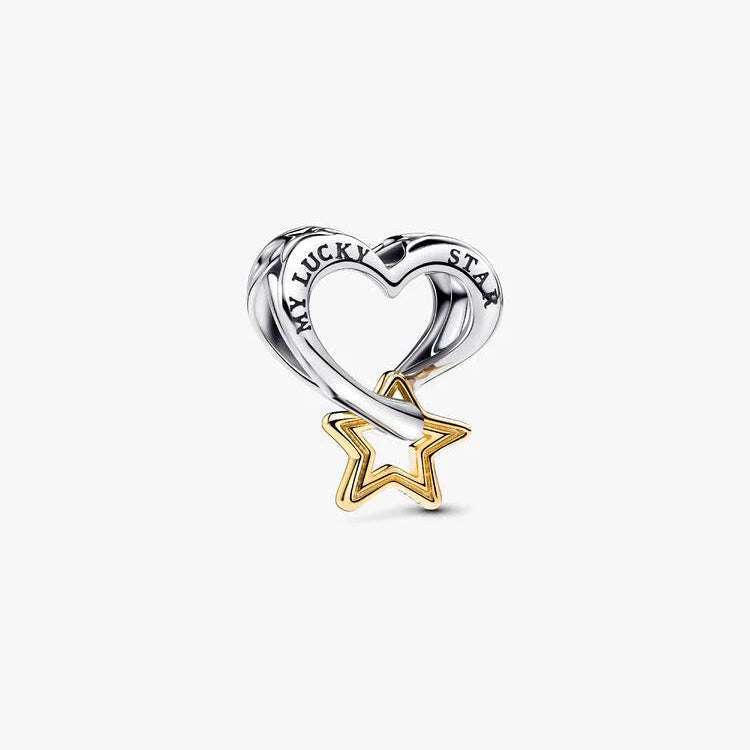 Lucky Star & Heart Pandora Charm