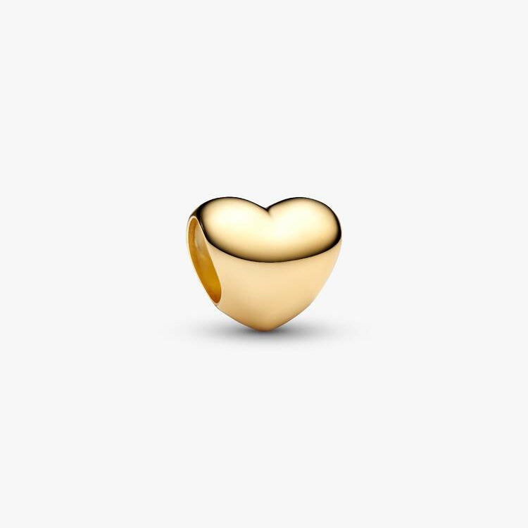 14ct Gold on Silver Mini Heart Pandora Charm