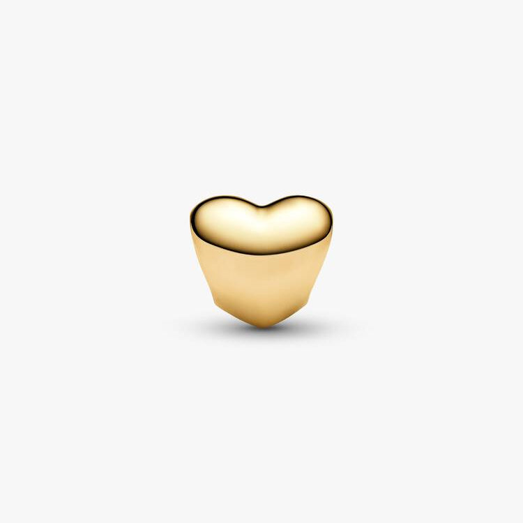 14ct Gold on Silver Mini Heart Pandora Charm