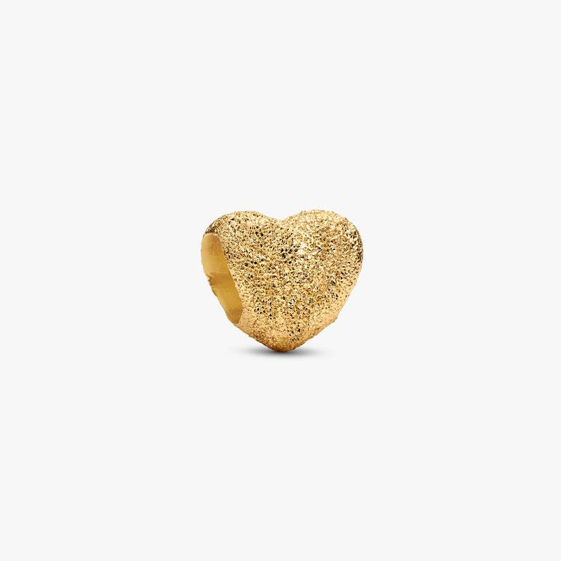 Textured Heart Mini Pandora Charm