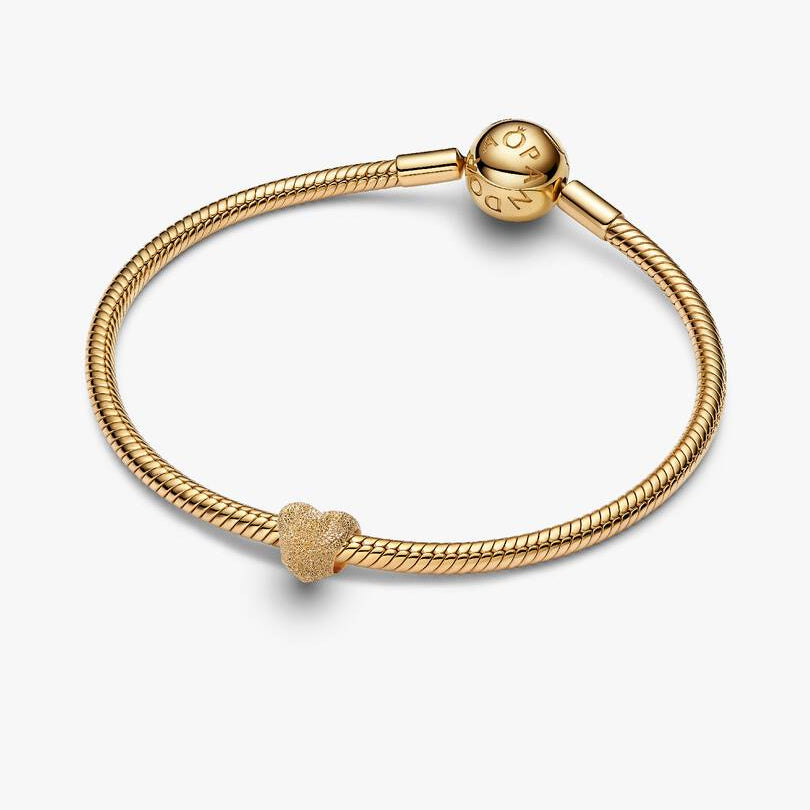 Textured Heart Mini Pandora Charm