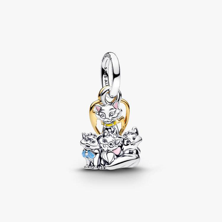 Disney Aristocats Duchess & Kittens Dangle Pandora Charm