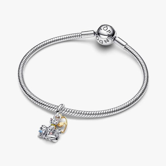 Disney Aristocats Duchess & Kittens Dangle Pandora Charm