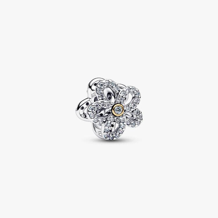 Pavé Flower Openwork Pandora Charm