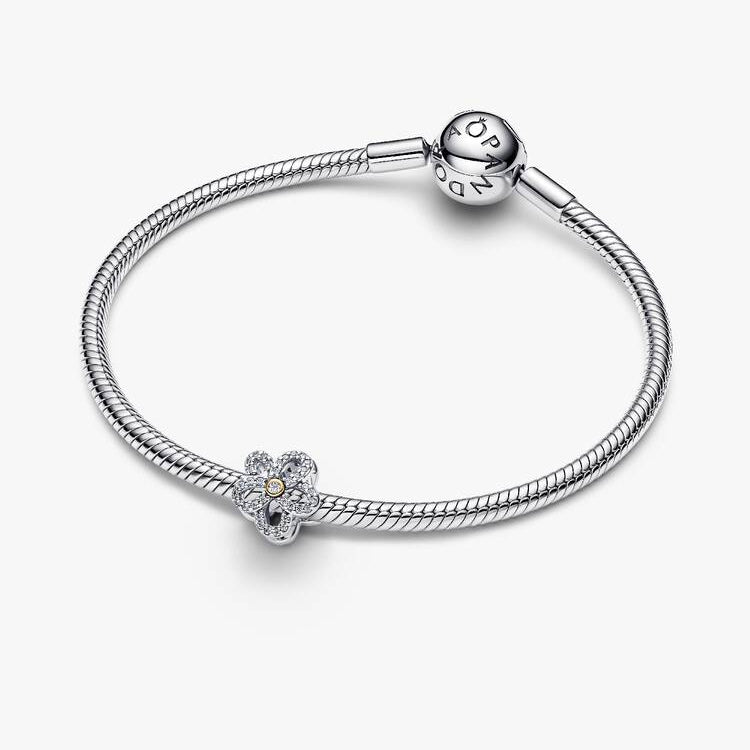 Pavé Flower Openwork Pandora Charm