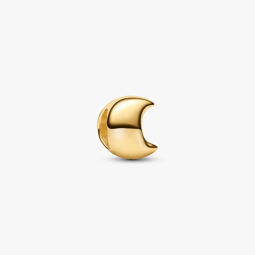 14ct Gold on Silver Moon Mini Pandora Charm
