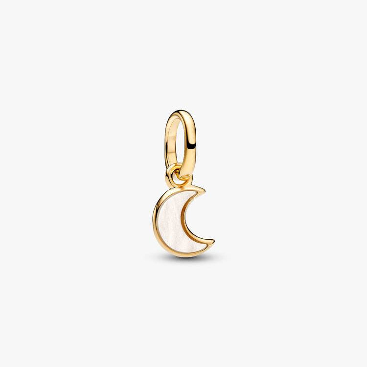 White Crescent Mini Dangle Pandora Charm