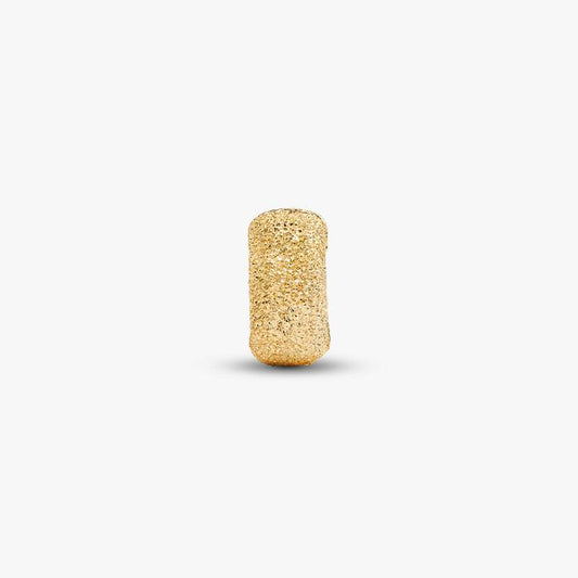 14ct Gold on Silver Textured Mini Clip Pandora Charm