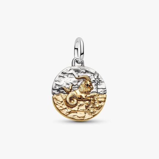 Capricorn Two-tone Zodiac Medallion Pandora Charm