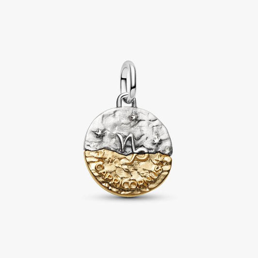 Capricorn Two-tone Zodiac Medallion Pandora Charm