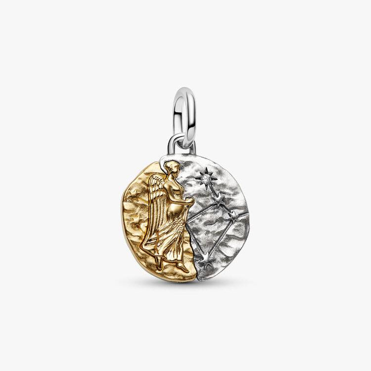 Virgo Two-tone Zodiac Medallion Pandora Charm