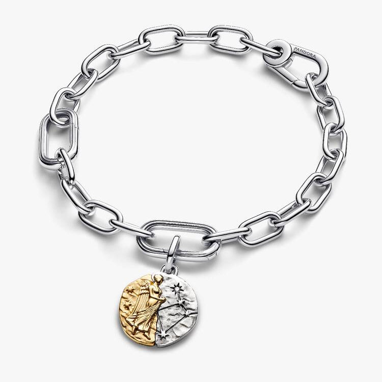 Virgo Two-tone Zodiac Medallion Pandora Charm