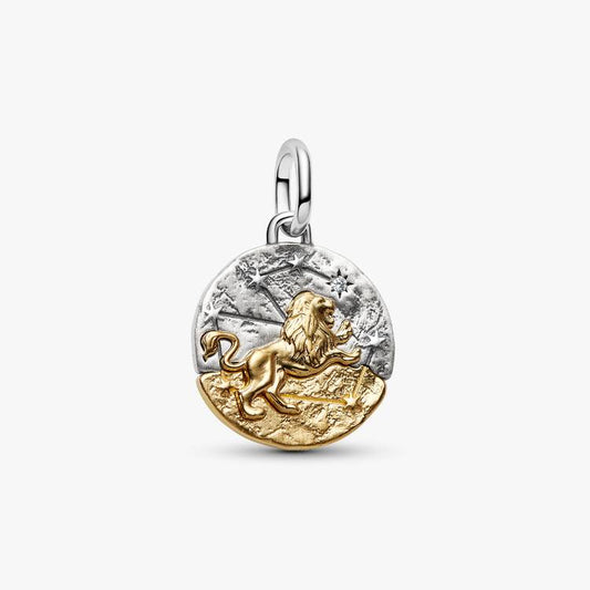 Leo Two-tone Zodiac Medallion Pandora Charm