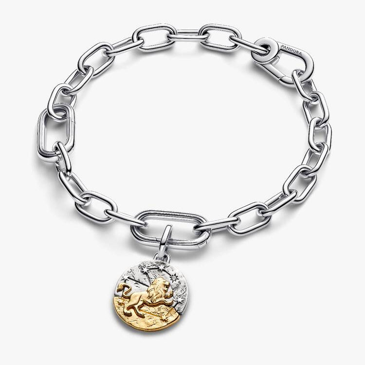 Leo Two-tone Zodiac Medallion Pandora Charm