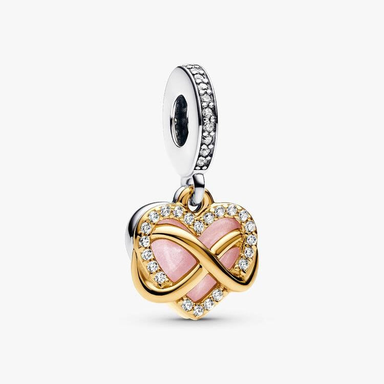 Sparkling Infinity Heart Dangle Pandora Charm