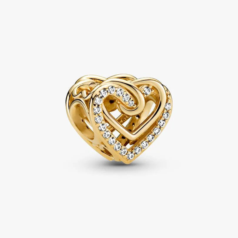 Sparkling Entwined Hearts Pandora Charm