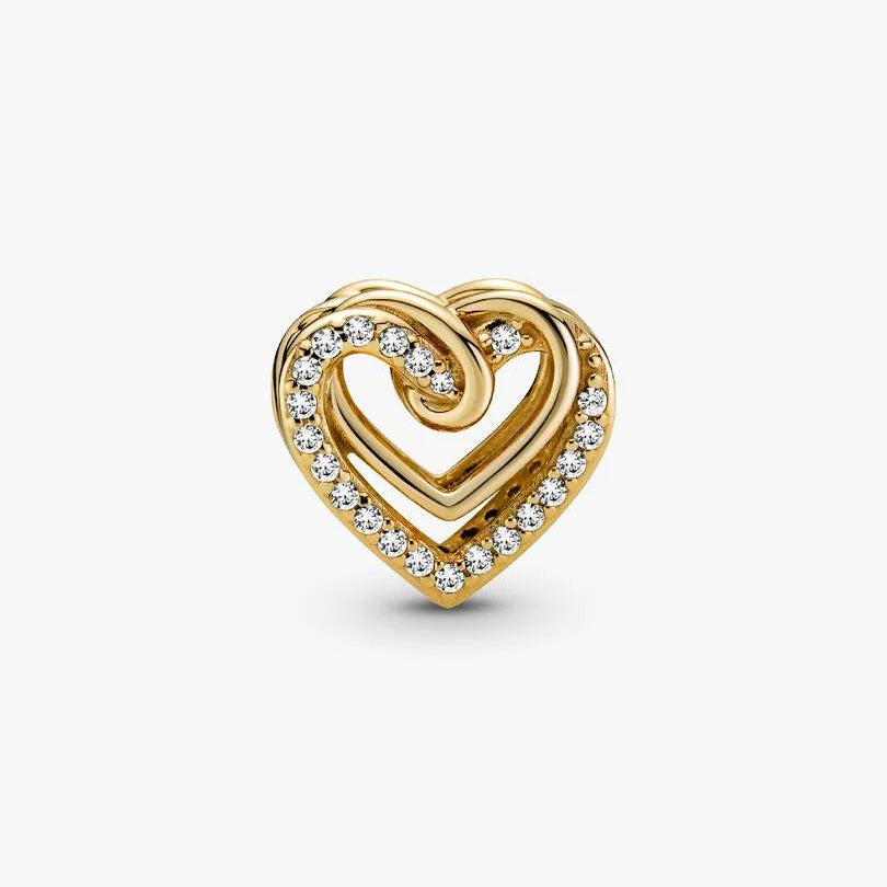 Sparkling Entwined Hearts Pandora Charm
