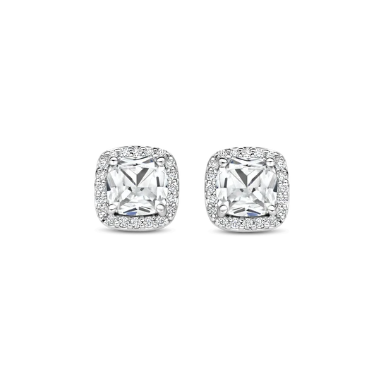 TISENTO CZ HALO STUD EARRINGS