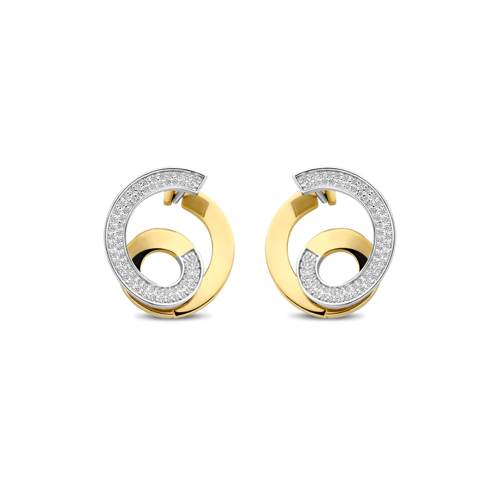 TISENTO CZ SWIRL DROP EARRINGS