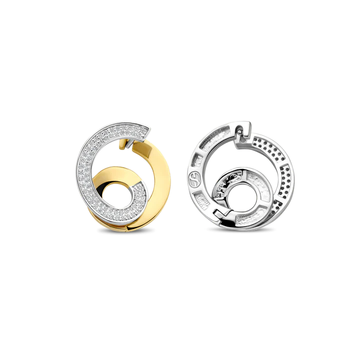 TISENTO CZ SWIRL DROP EARRINGS