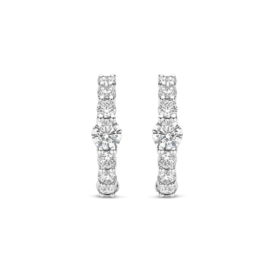 Tisento 14mm Tennis Hoop Earrings with stone