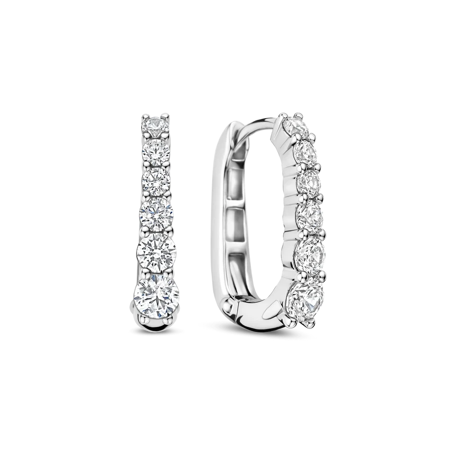 Tisento 20mm Oval Zirconia Hoops